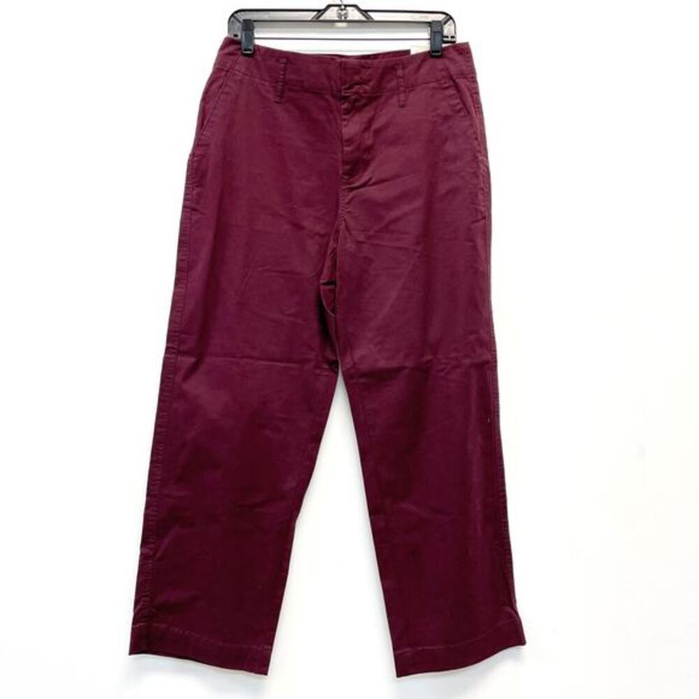 A New Day‎ Women's High Rise Straight Leg Ankle Chino Pants Burgundy Size 2